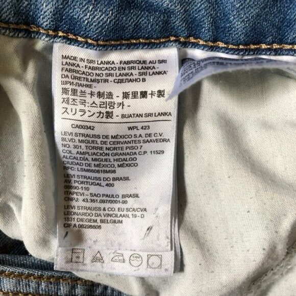 Levi’s 721 High Rise Skinny Jeans Azure Glow Light Wash Size 32 - Picture 15 of 16